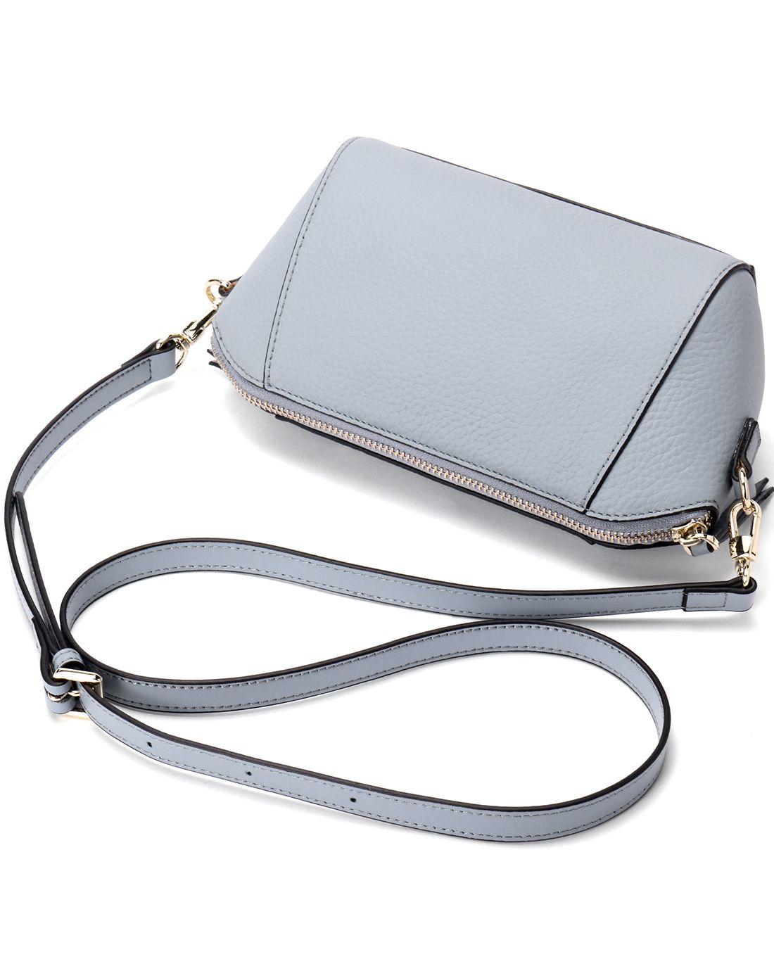 小版牛皮女士蓝色时尚单肩斜挎包