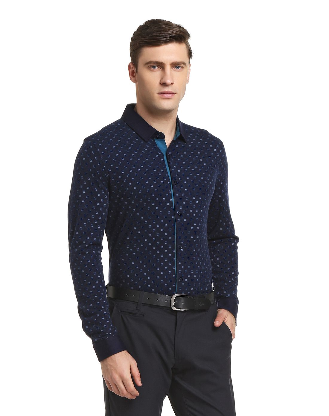 澳伦61多兰aolun duolan藏青色简约时尚长袖t恤51501403-164_唯品会