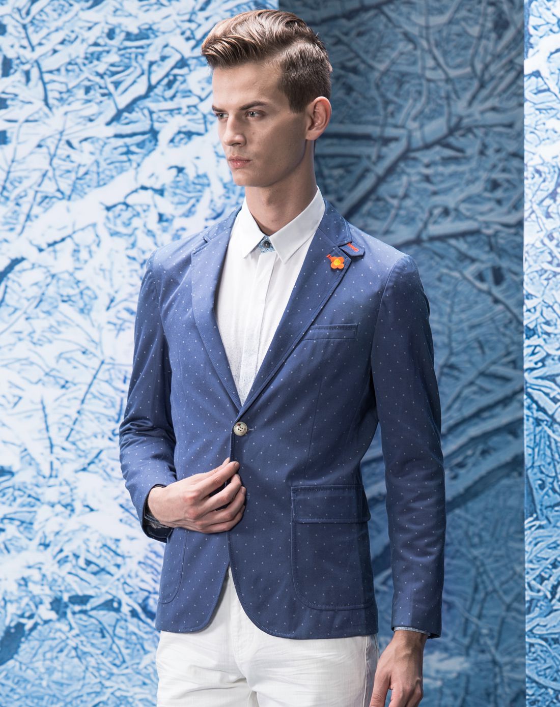 海蓝色时尚休闲便西