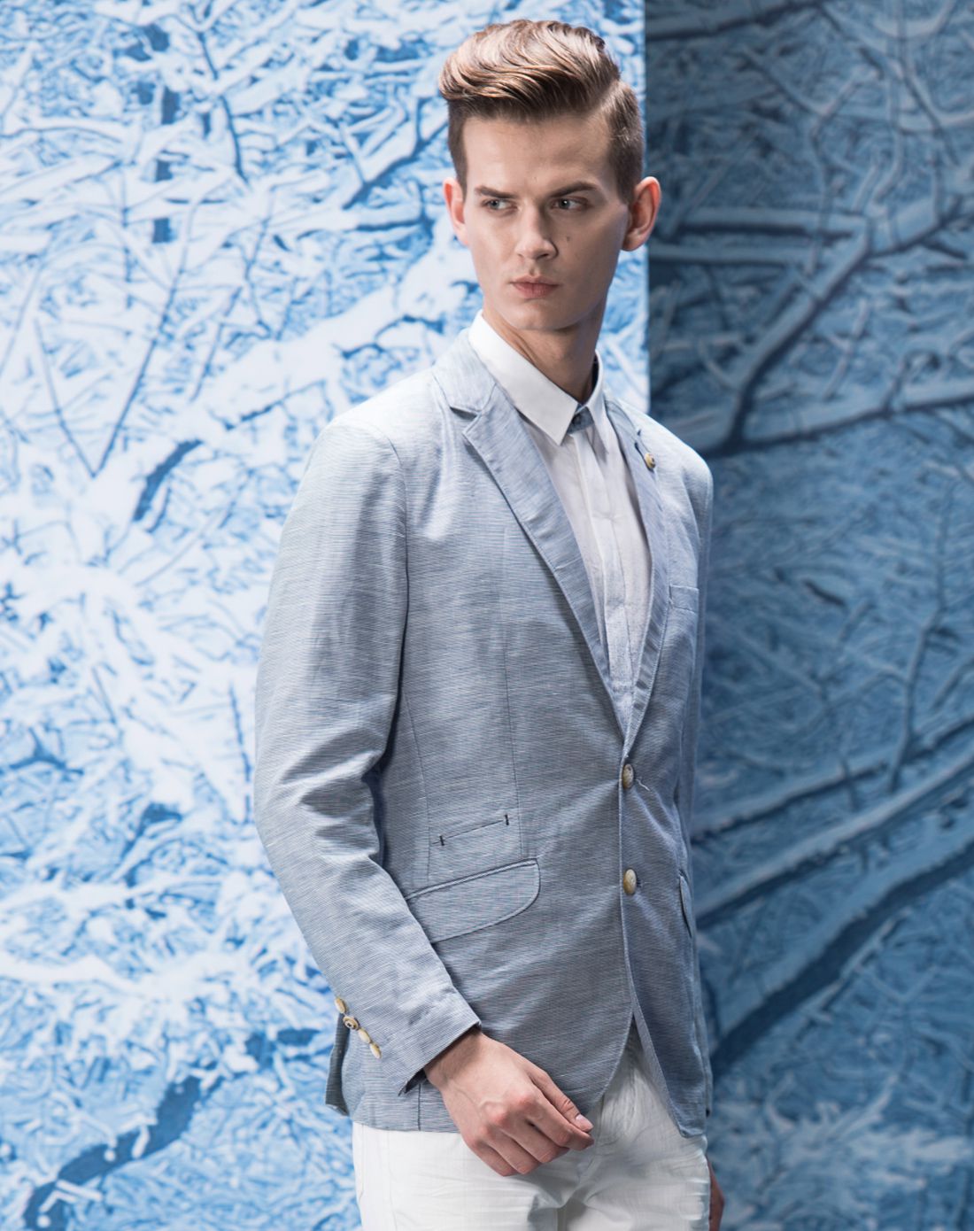 七匹狼旗下swsport浅蓝色韩式休闲便西411324-01_唯品会