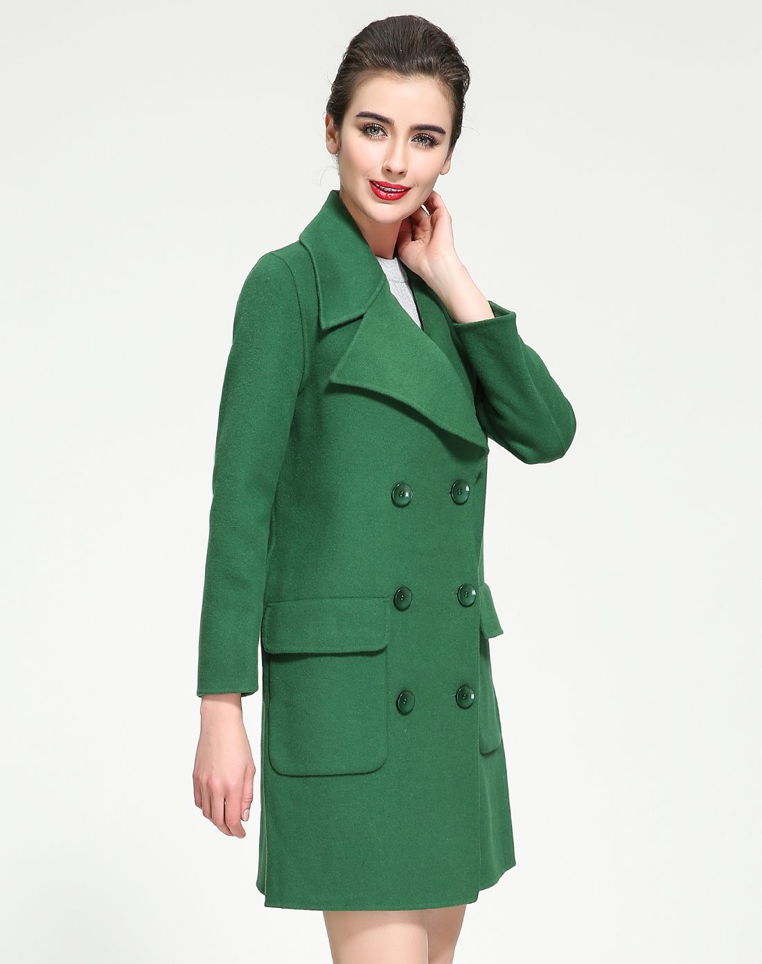 墨绿女式大衣