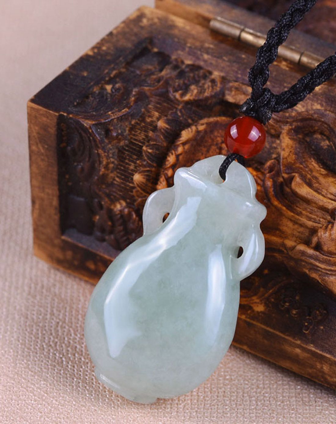 dodobel 玉花瓶冰糯种豆绿色平安福瓶a货翡翠吊坠