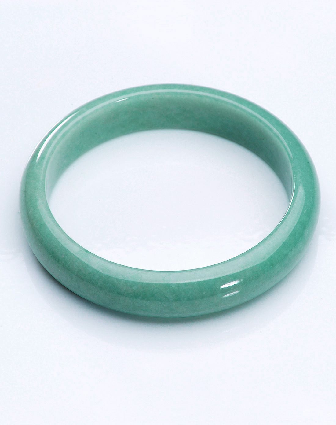 tamina 天然a货翡翠豆青手镯内径62-63mm