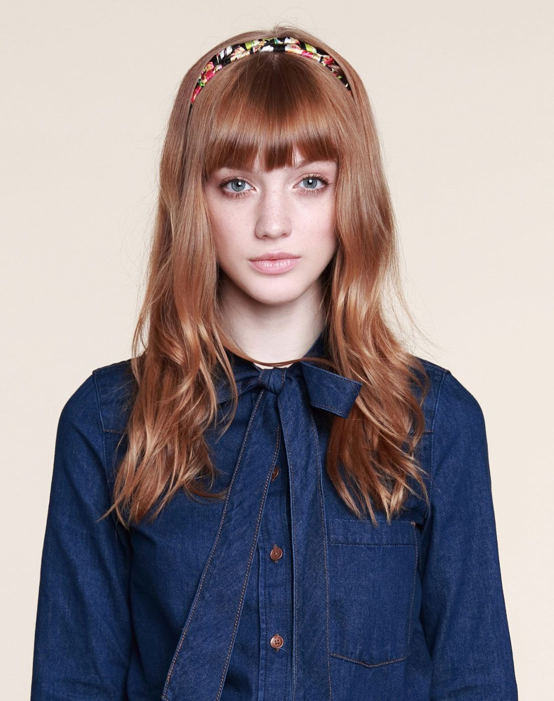 she's girl 复古印花手工发带