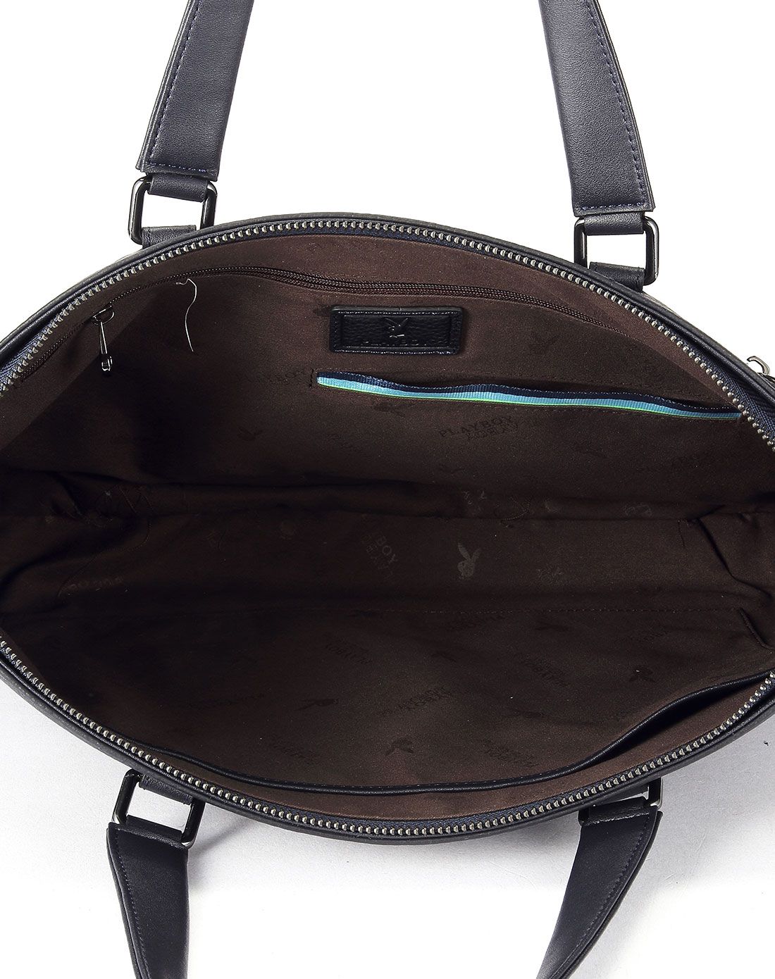 男士蓝色超纤合成革欧美时尚商务公文包