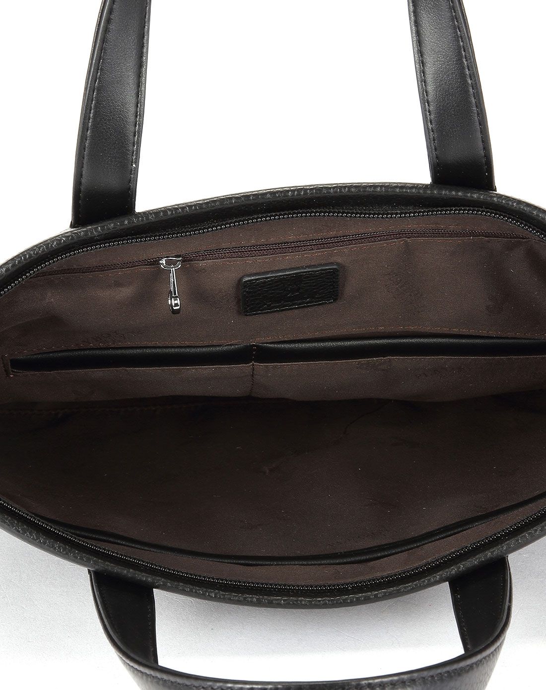 男士黑色牛皮革超纤合成革商务公文包