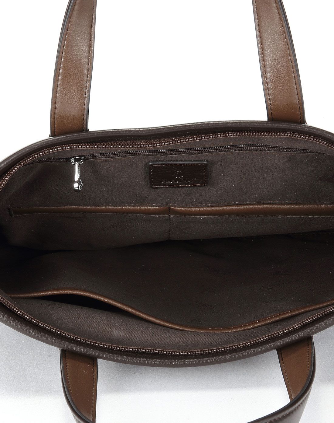 男士啡色超纤合成革欧美时尚商务公文包