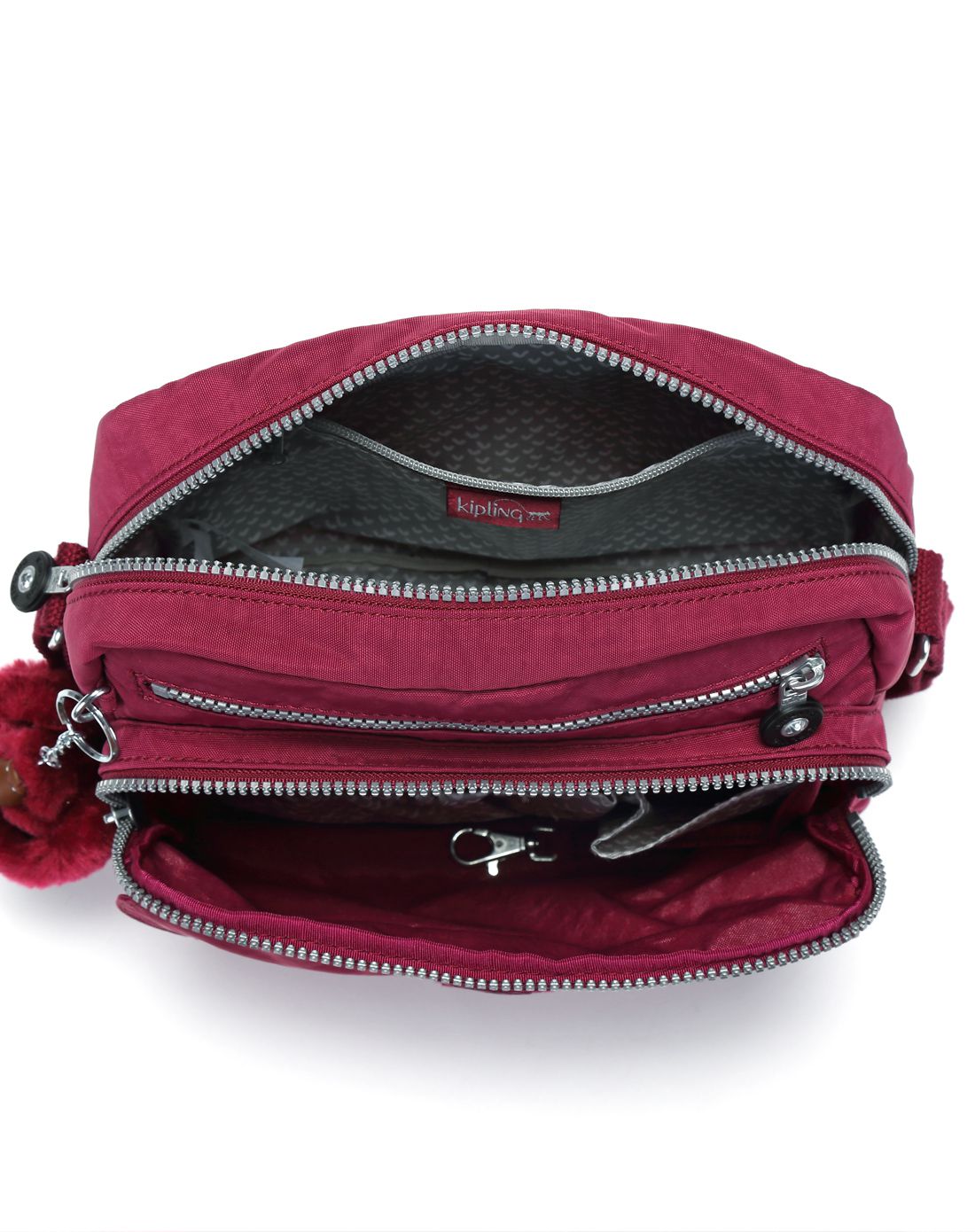 kipling乐享红莓色时尚休闲小挎包llk1426233g_唯品会