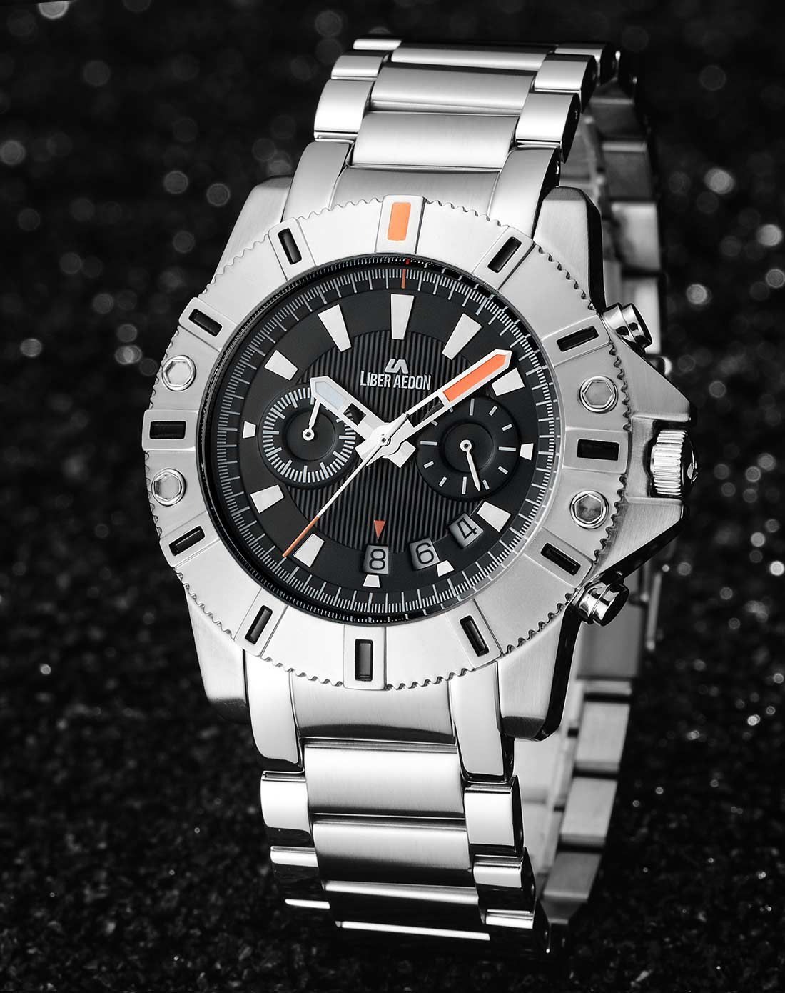 励柏艾顿liber aedon手表专场 励柏艾顿 乔治巴顿系列银圈橙丁多功能