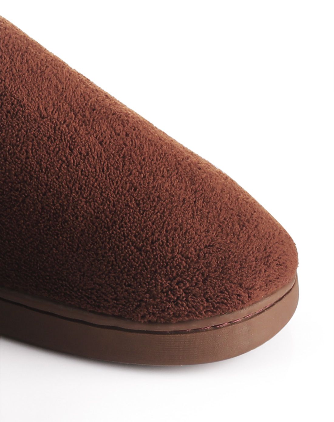 男款咖啡色纯色家居拖鞋