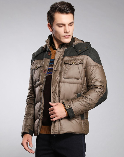 反季特惠-felix buhler时尚保暖实用多口袋可拆卸连帽羽绒服f4412109