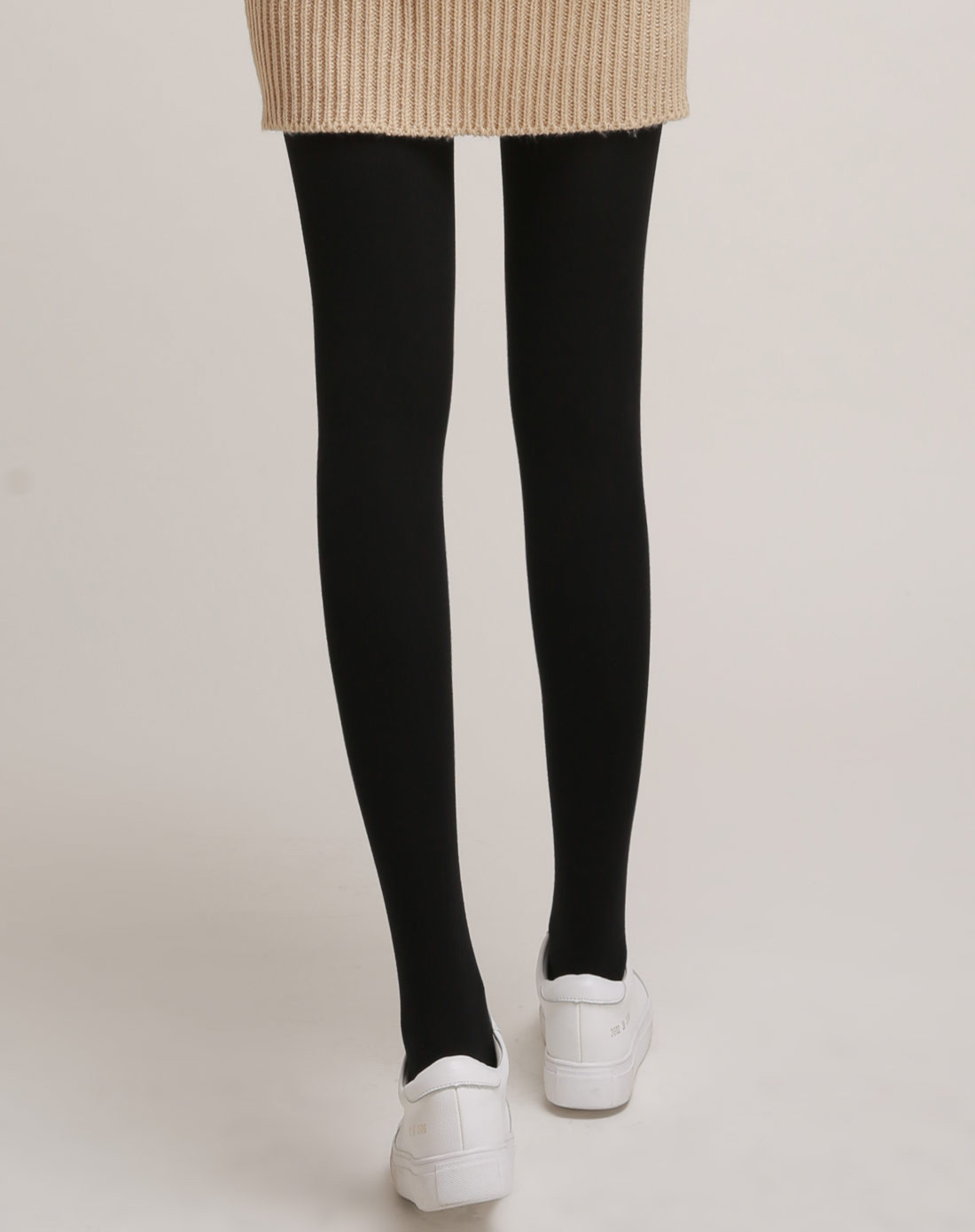 韩国潮牌 女款黑色健美裤袜 加厚舒适