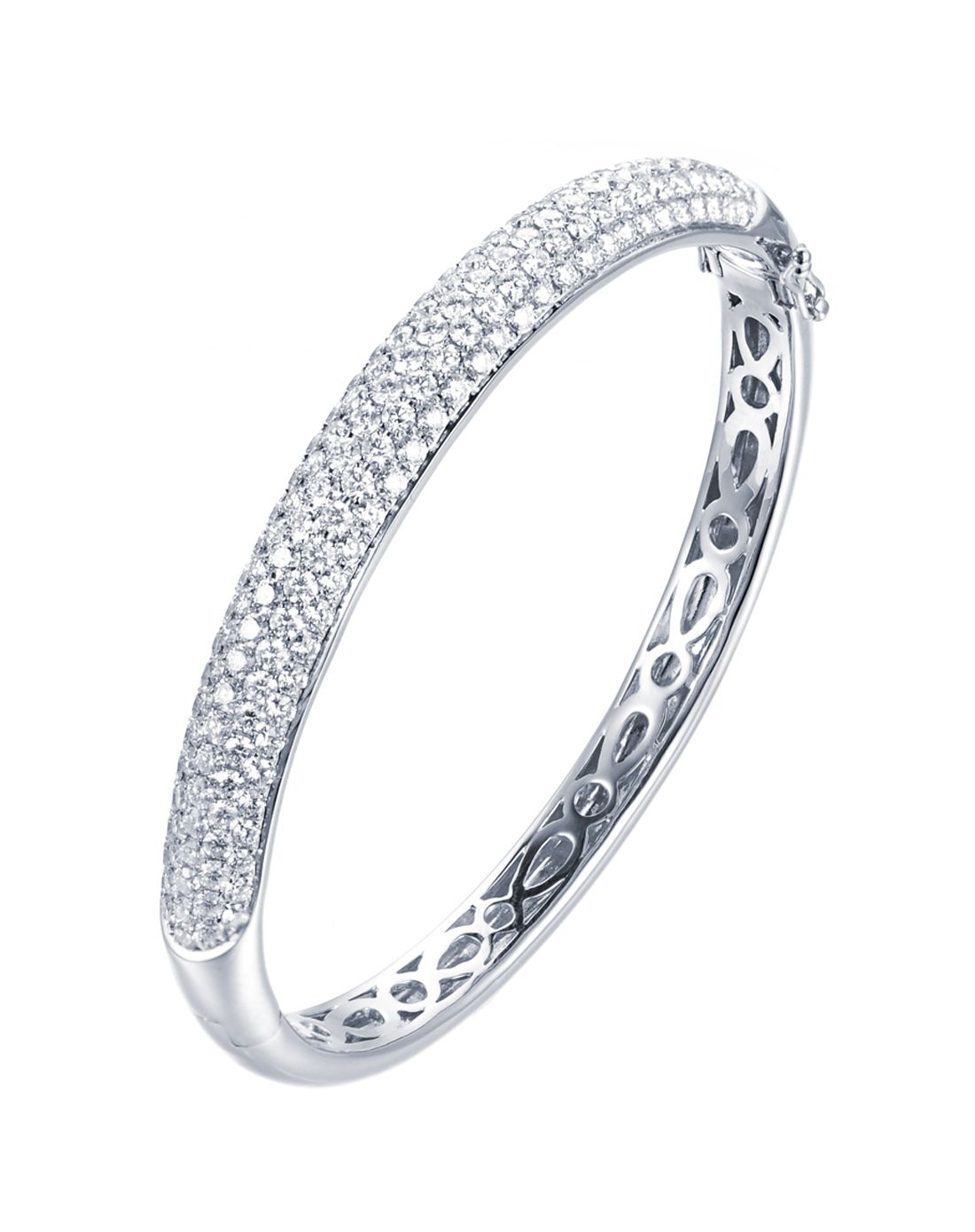 喜钻 白18k金钻石手镯