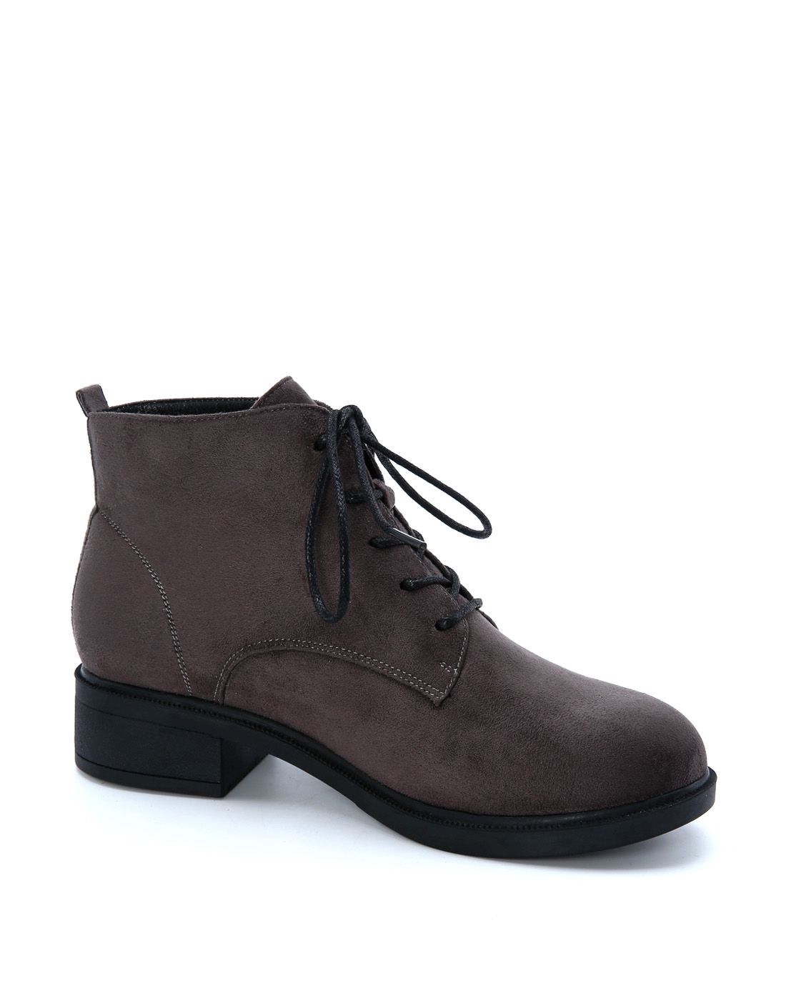 新款灰色英伦时尚女士绒里短靴