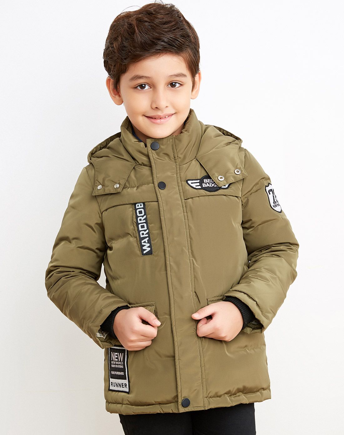 波司登 男童款中长款连帽羽绒服/羽绒外套