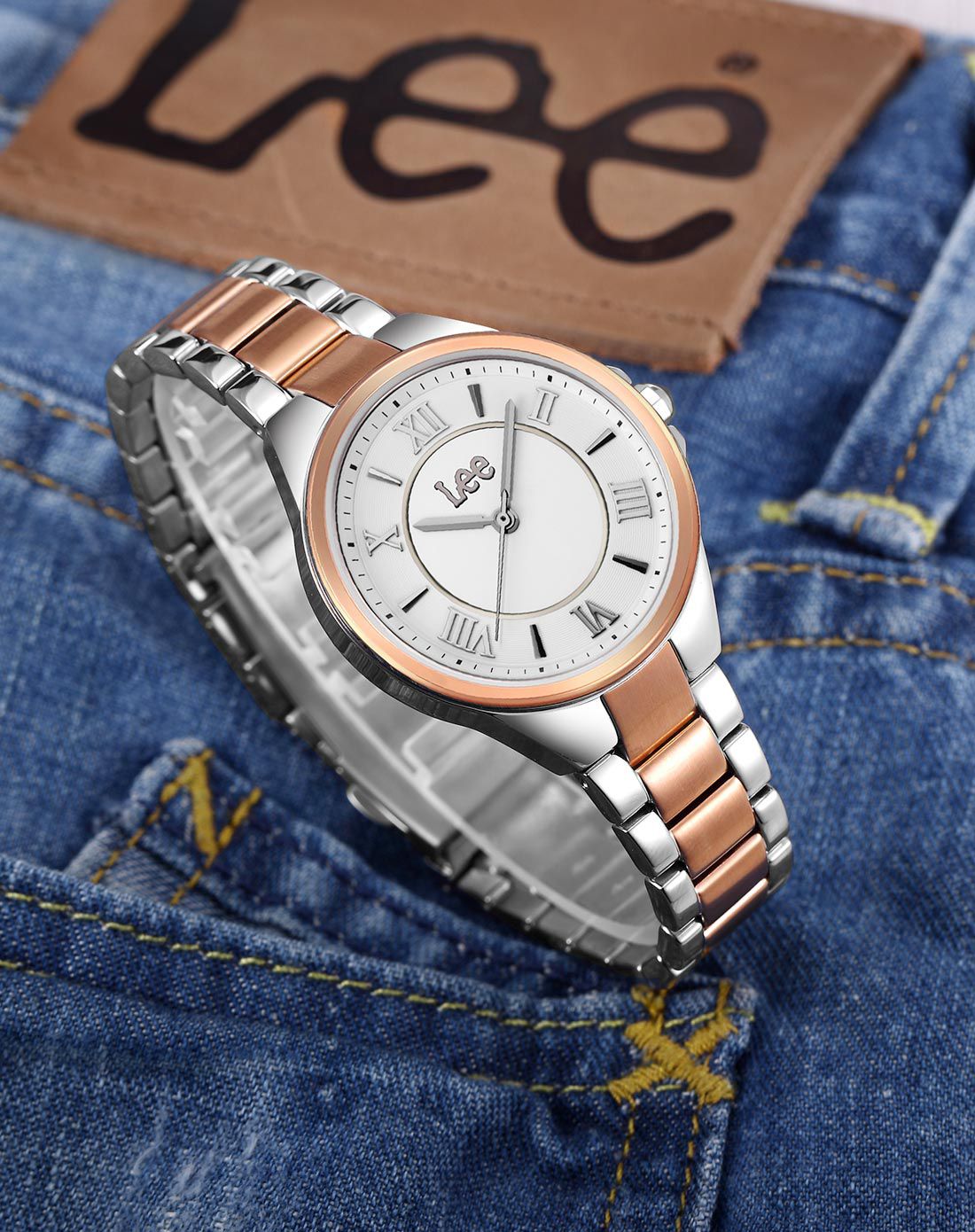 lee【唯品专供】罗马刻度指针式石英表