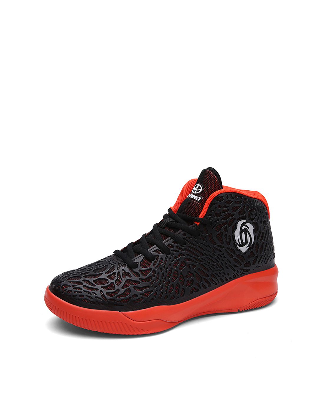 炫酷时尚 潮流 男款黑桔红运动篮球鞋