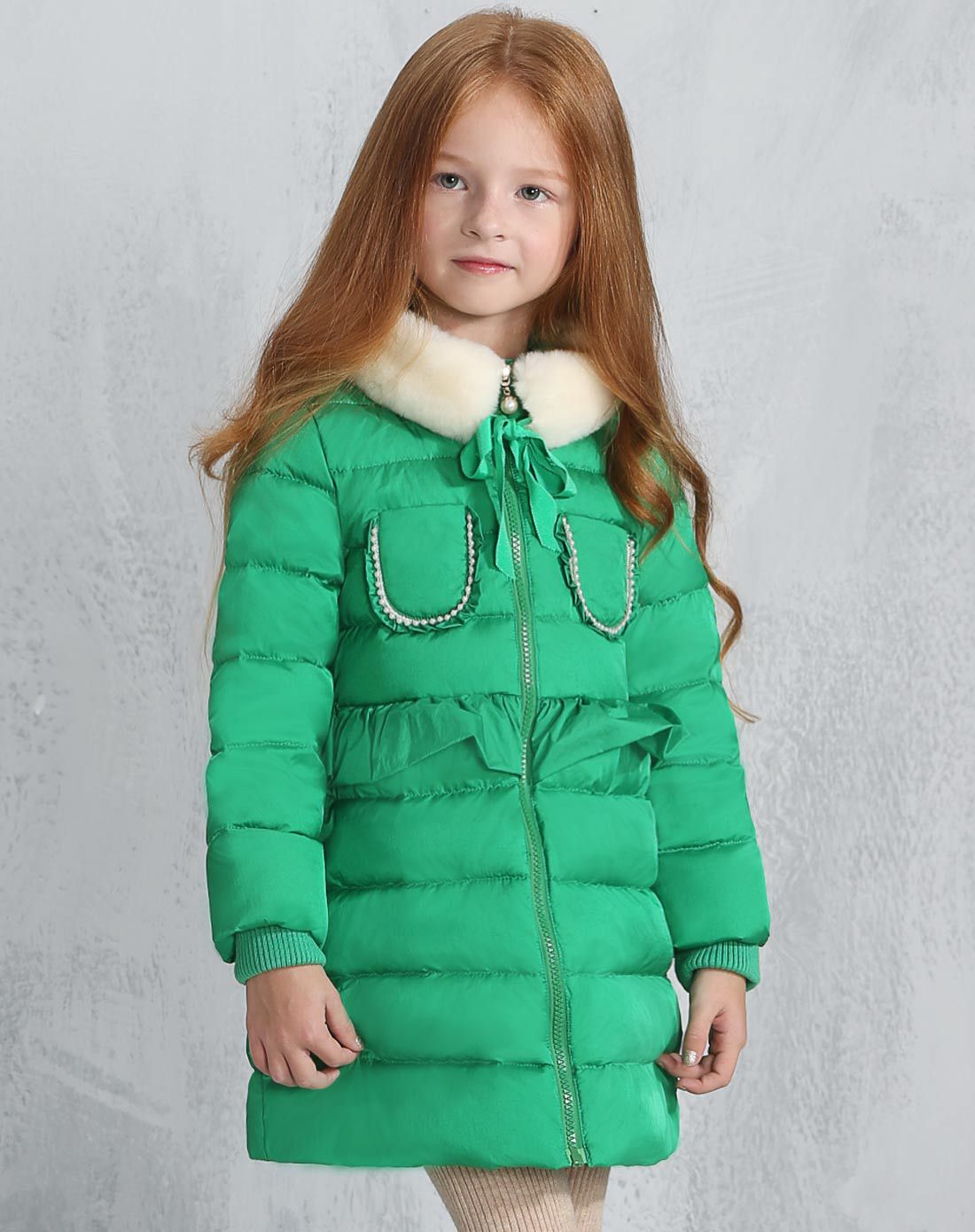 未来之星旗下品牌童装女童绿色羽绒服wg649208w727_唯品会