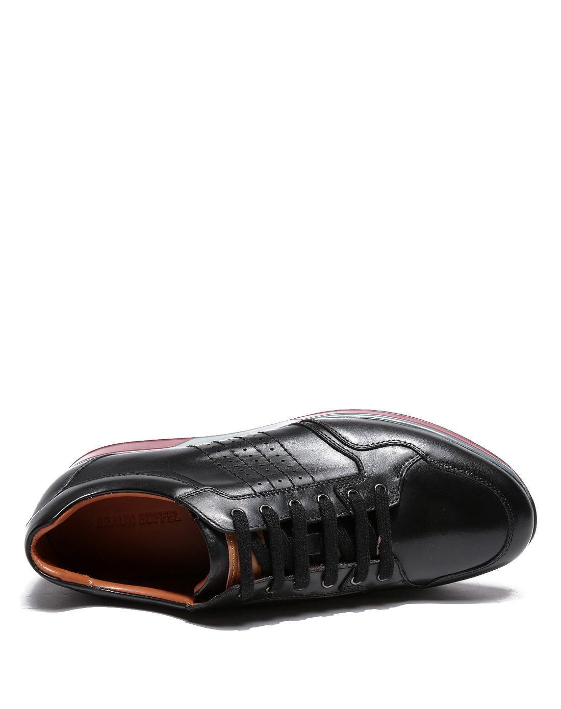 布兰施braun buffel黑色牛皮动感男鞋b228162135900_唯品会