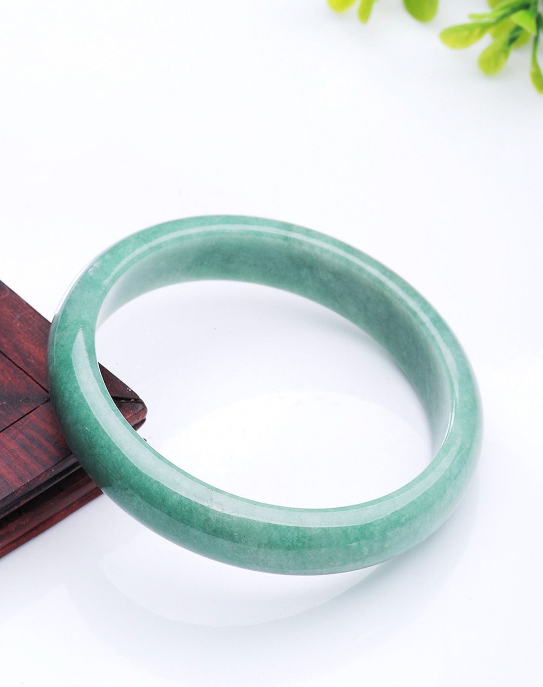 tamina玉器专场tamina 天然a货翡翠豆青手镯内径59-60