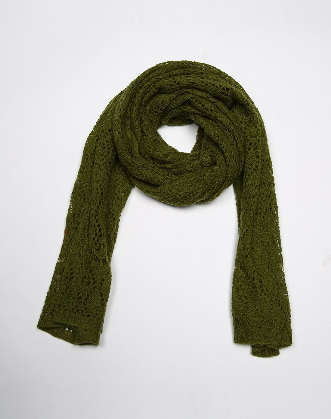 女军绿时尚镂空围巾