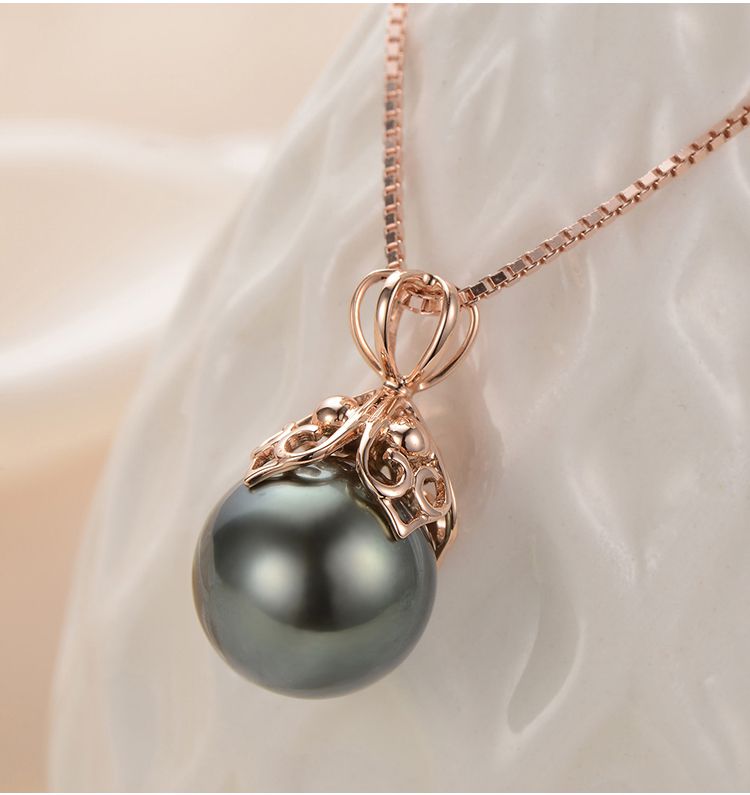 京润珍珠 夏魅系列-g18k金镶海水珍珠吊坠