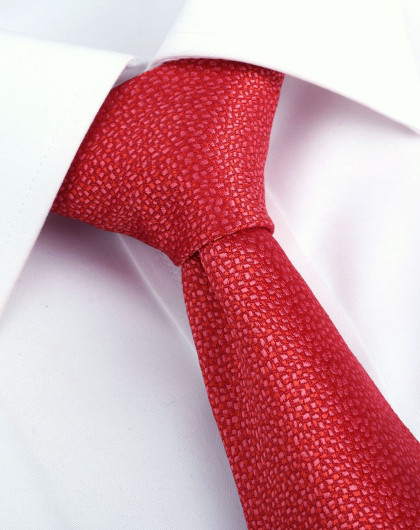 鲜红色时尚花纹挺括有型喜庆领带