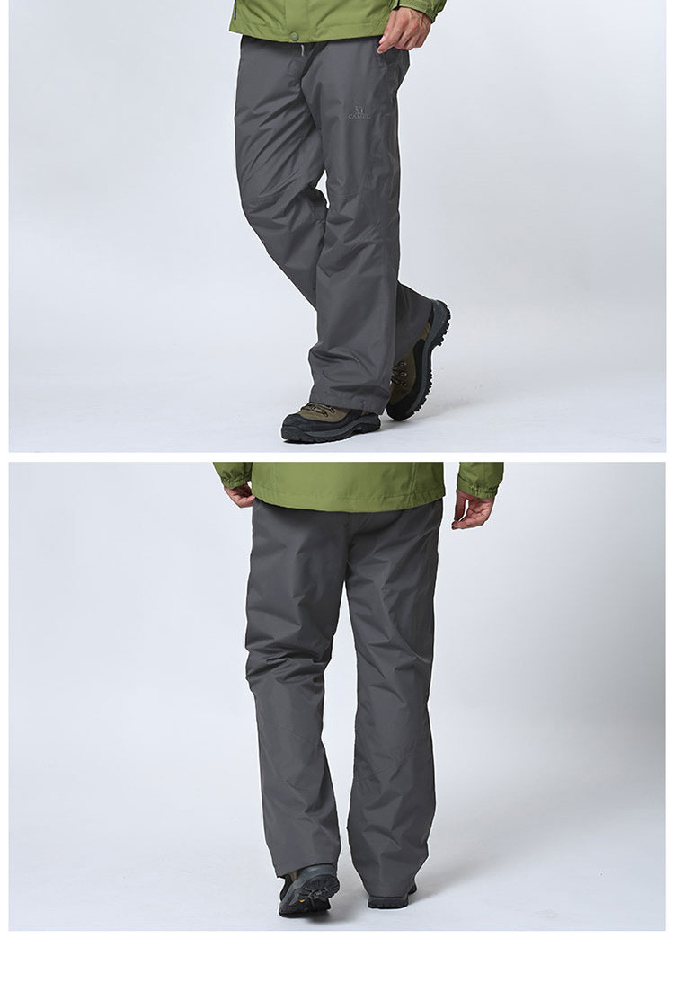 骆驼camel户外男士鞋服专场防风防水 男款冲锋裤黑色60943f6002he