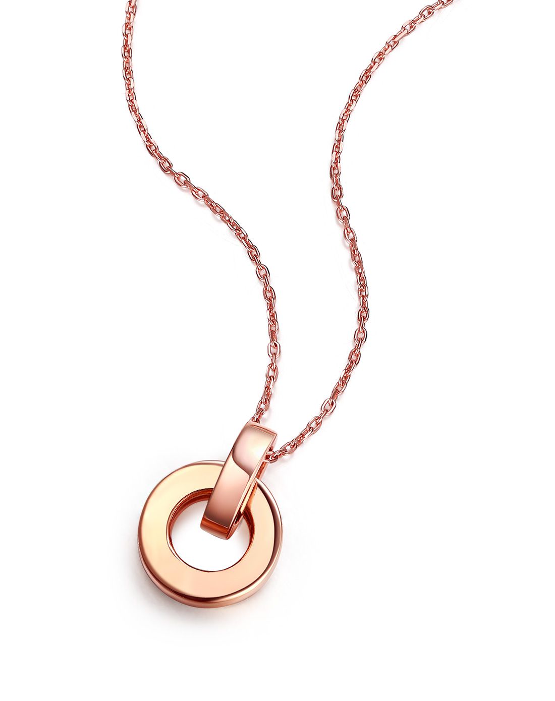 珂兰钻石珠宝专场珂兰 爱情圆圈 18k玫瑰金圆形吊坠kls16111116_唯品