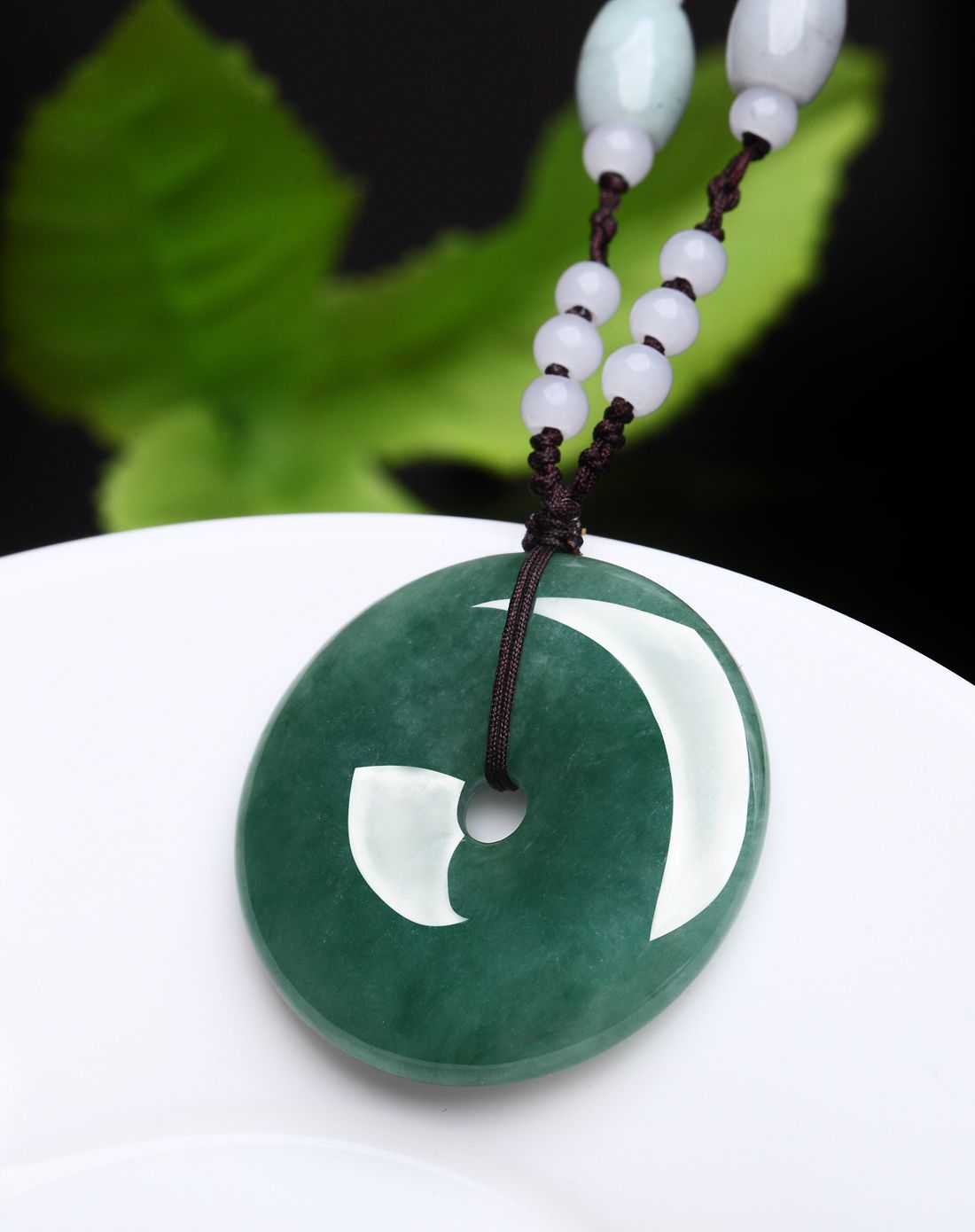 royal gem 油青翡翠平安扣吊坠 赠绳链