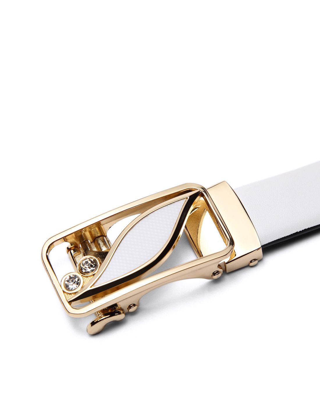 牛皮白色时尚百搭女士皮带