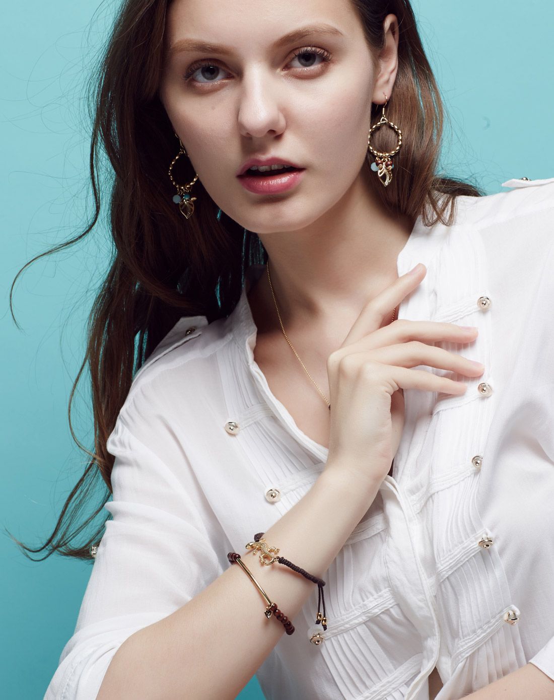 英国潮流martine westermartine wester 纯手工天然木珠壁虎套组手链