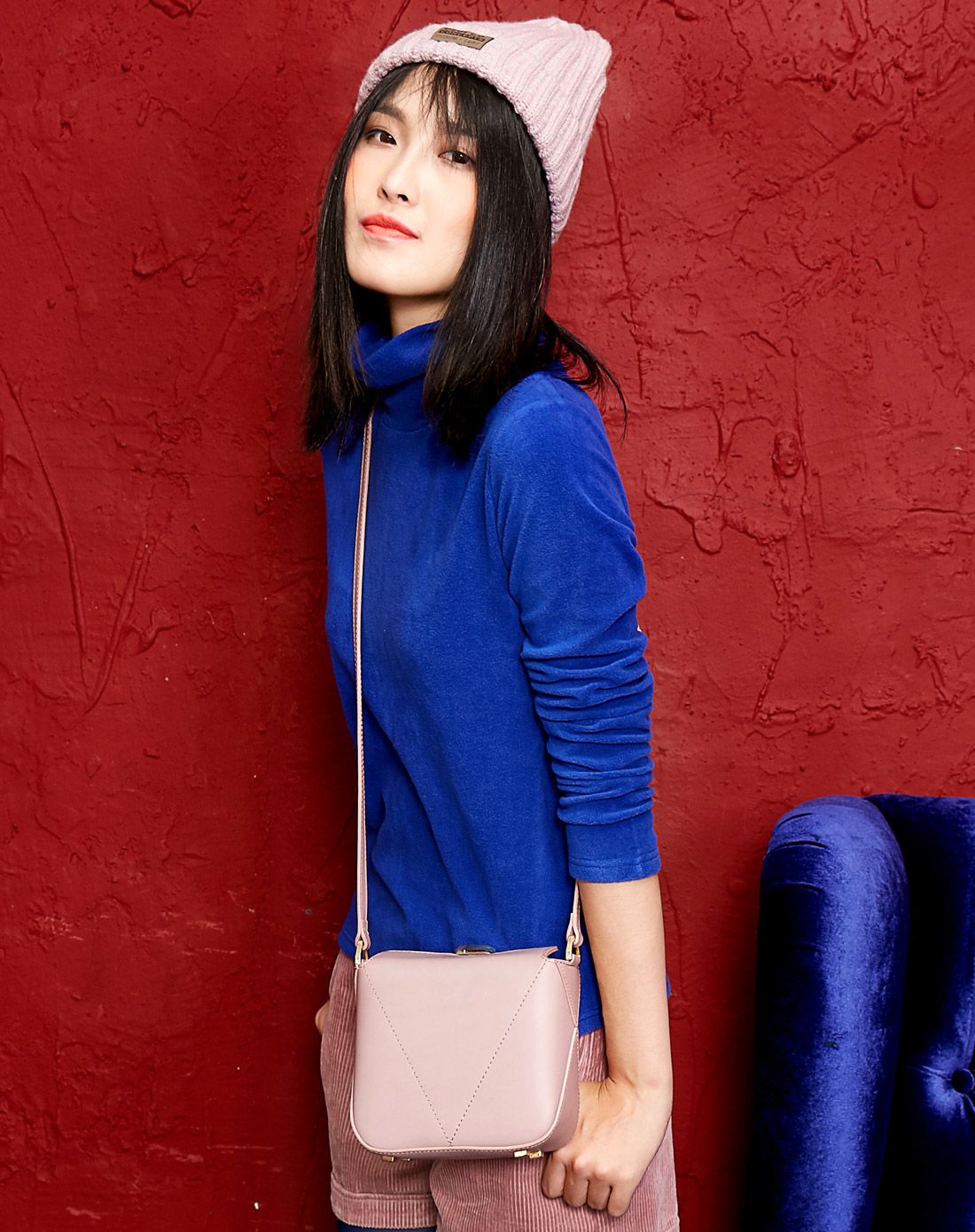 森宿sams tree女装移动专场朴素内心 文艺纯色基本款高领t恤