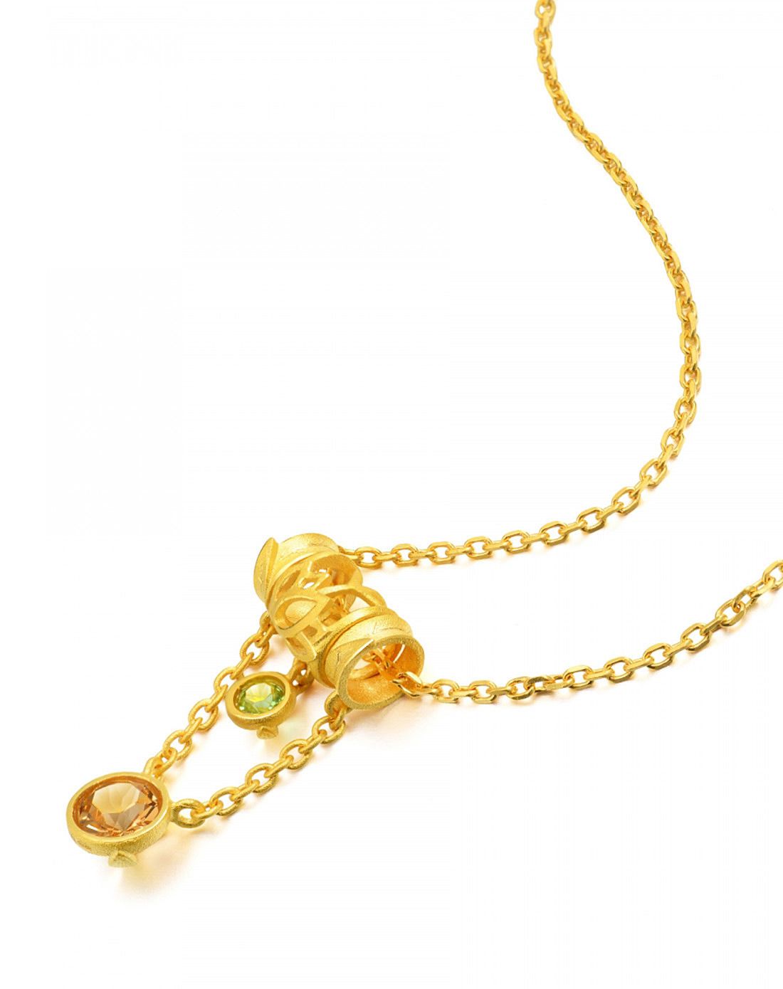 周生生 黄金(足金)点睛品咏荷-荷花吊坠