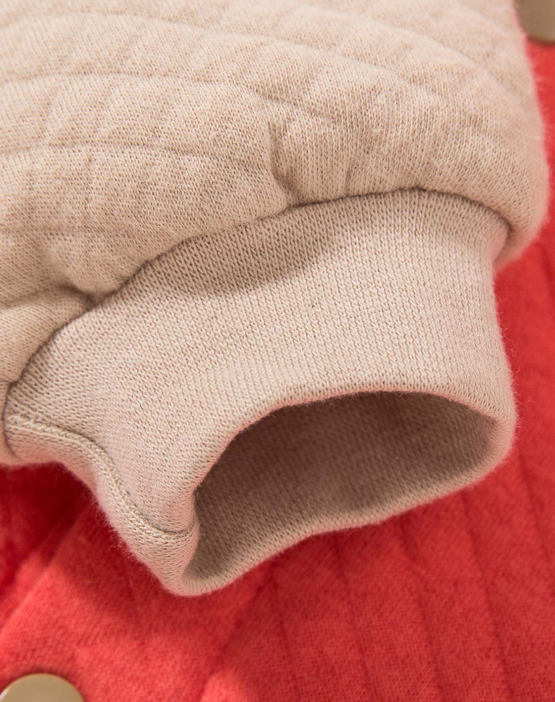 俞兆林0-6岁婴童樱桃红空气棉带帽单衫(拼块树袋熊)yh16t434099_唯品