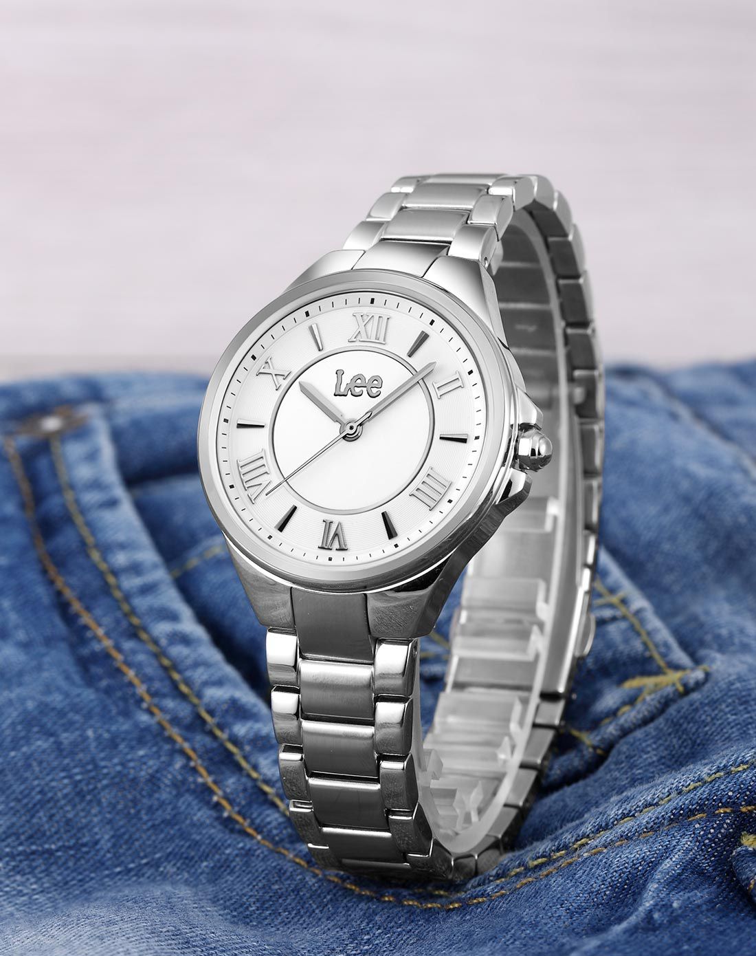 lee【唯品专供】罗马刻度指针式石英表