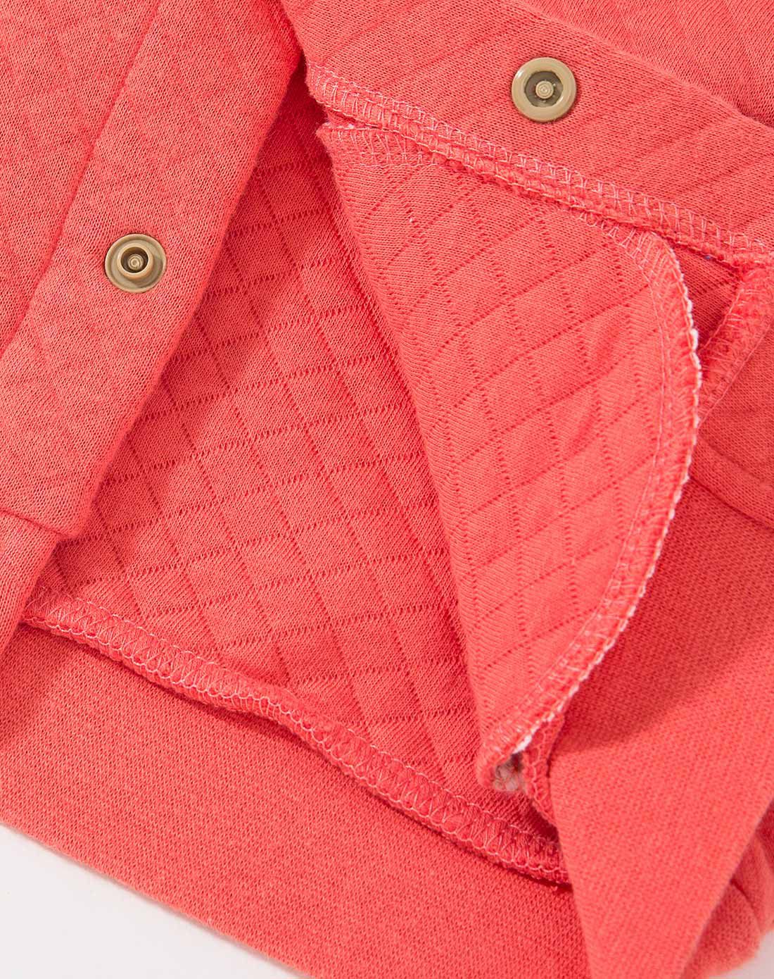 俞兆林0-6岁婴童樱桃红空气棉带帽单衫(拼块树袋熊)yh16t434099_唯品