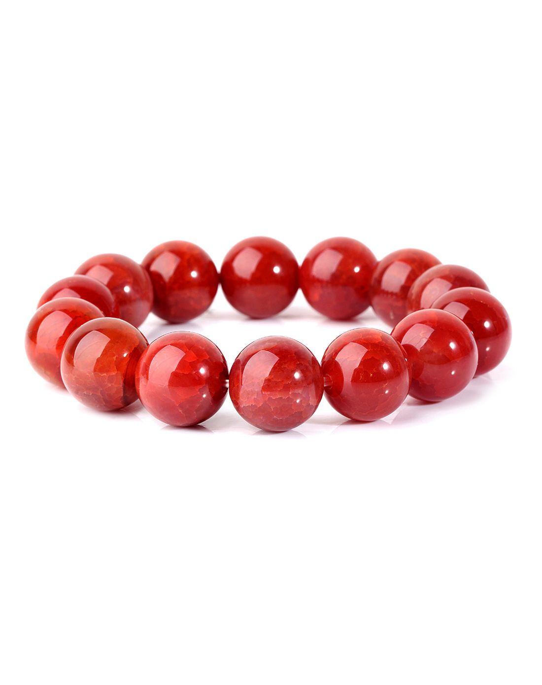 卓凡 红龙纹玛瑙14mm手串(附证书)