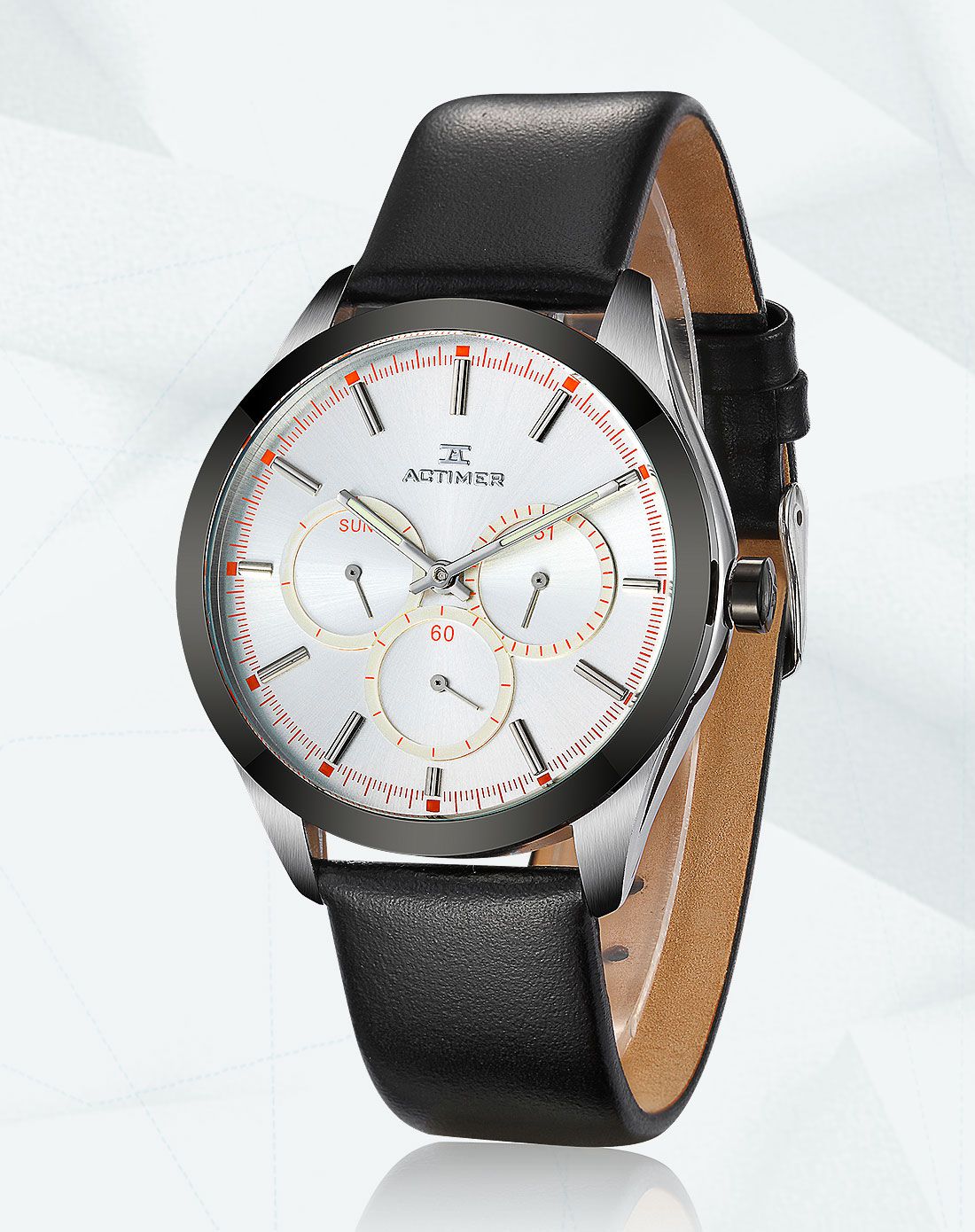 时光爱客actimer手表专场 actimer轰天雷 多针炫酷极限运动真皮男表
