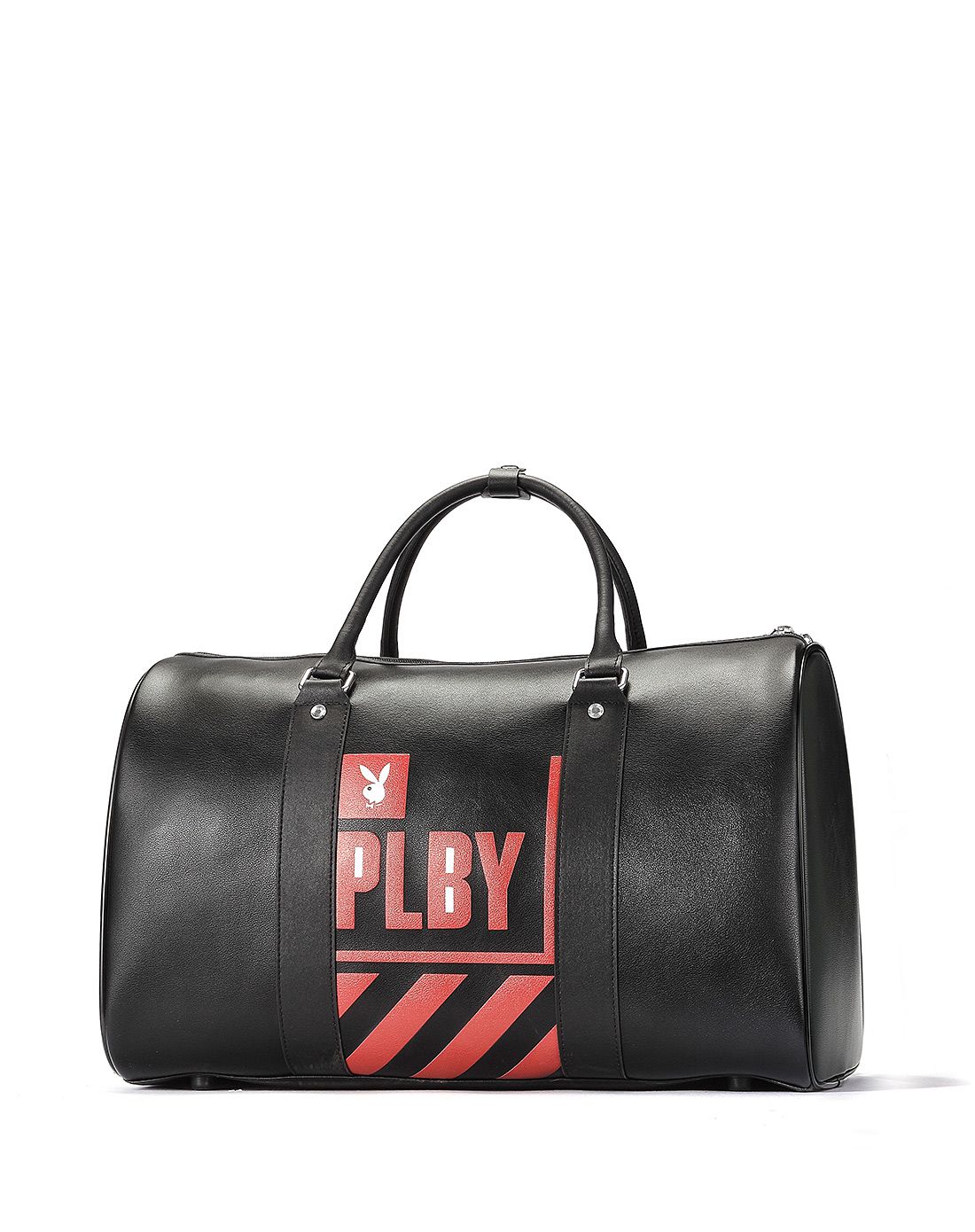 男士黑色超纤合成革欧美时尚旅行包