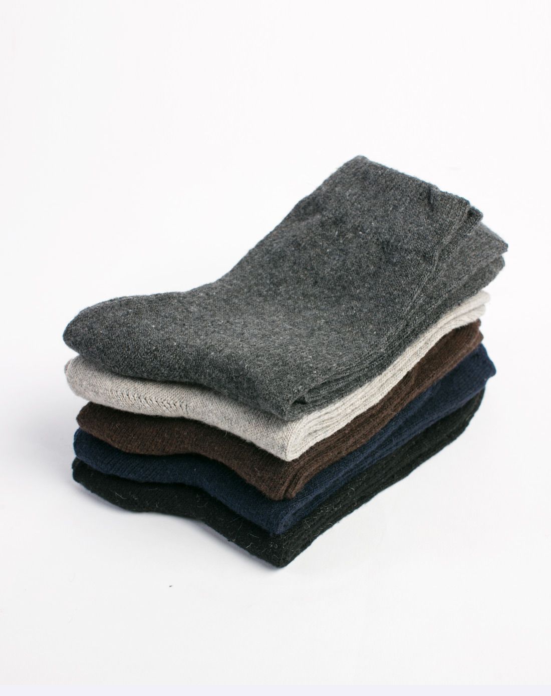 uru 【纯色简约】5双装男士羊毛袜