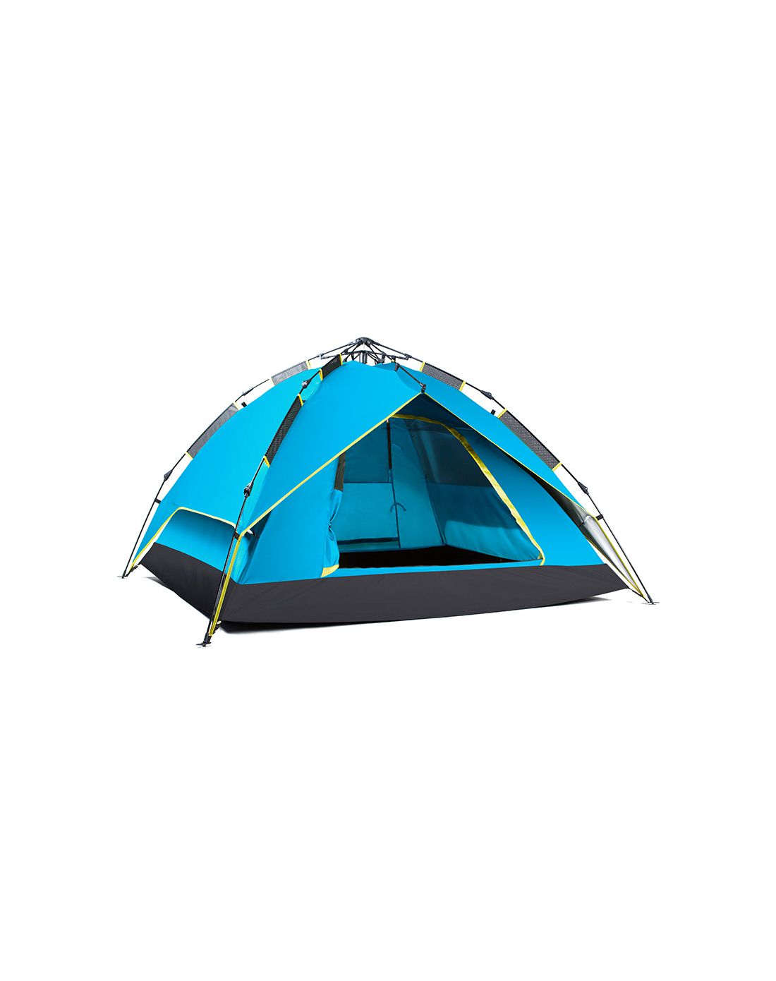 3秒速开 中性款天蓝全自动帐篷 通风防晒