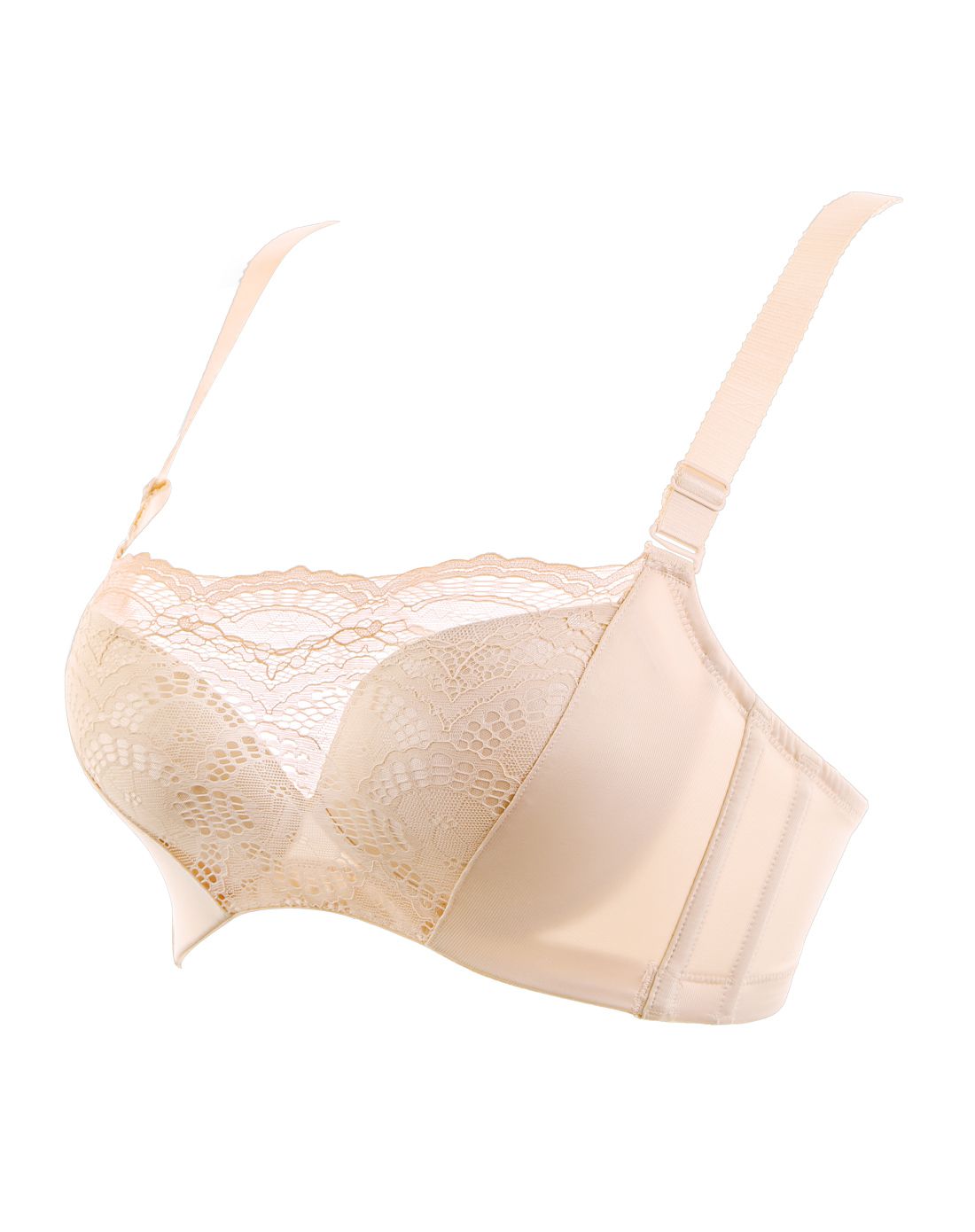 无钢圈调整型舒适聚拢文胸肤色