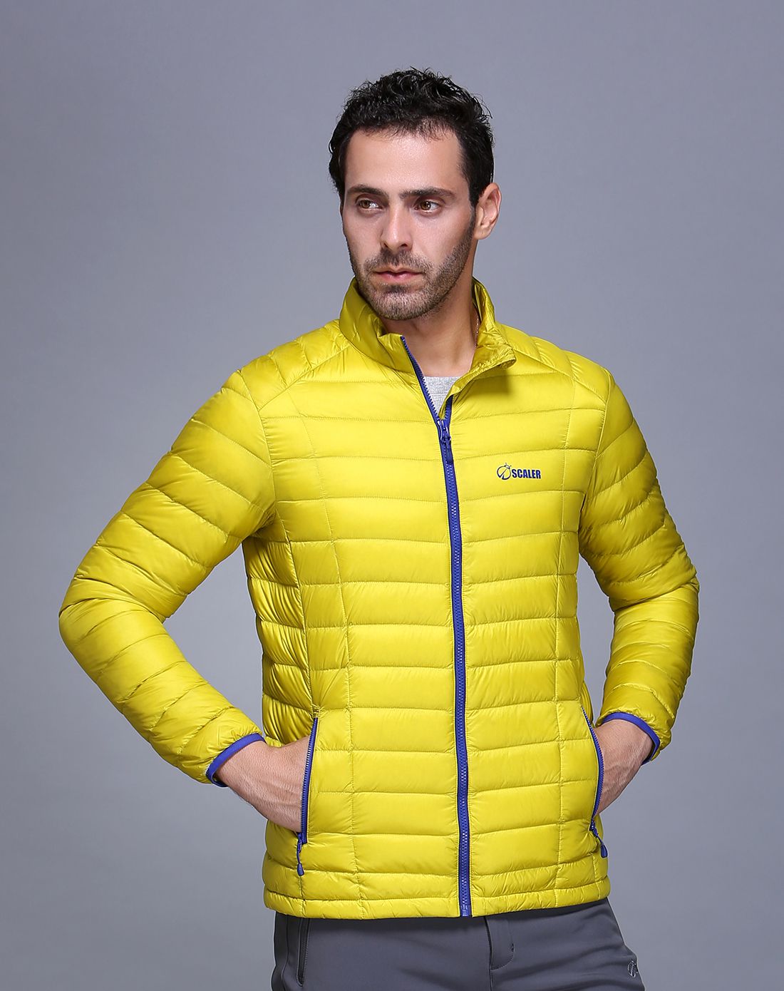 思凯乐scaler户外服鉓专场防风保暖 男沙漠黄轻薄舒适鹅绒服f61