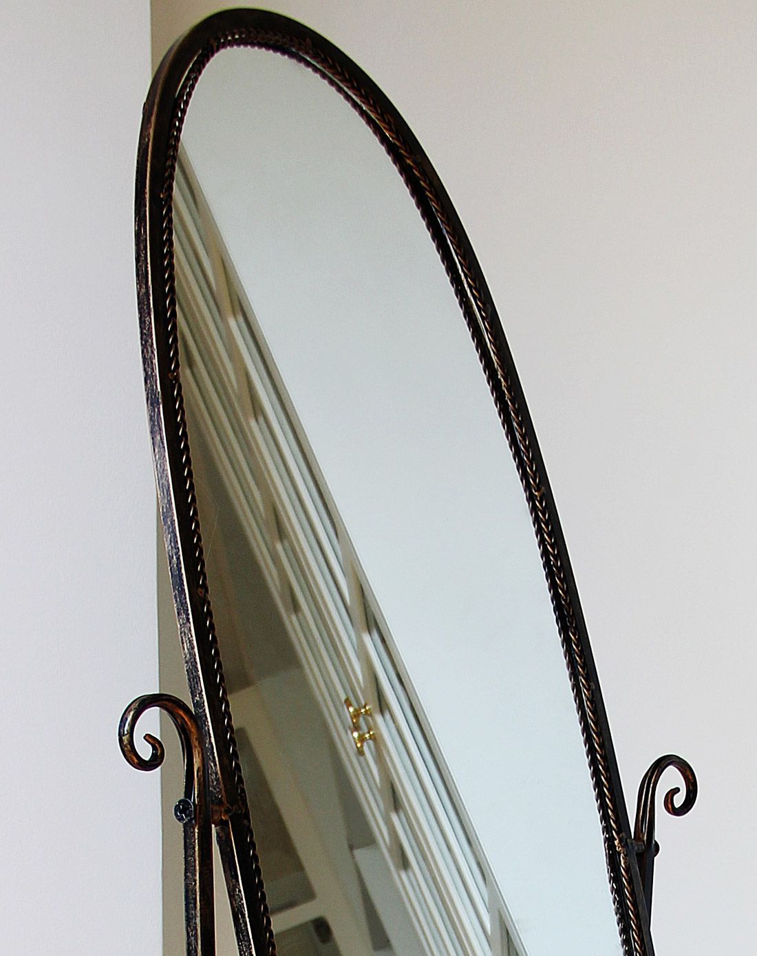 墙上的"艺术家"—柠檬树专场直发货欧式铁艺花纹立式全身试衣镜gy5553