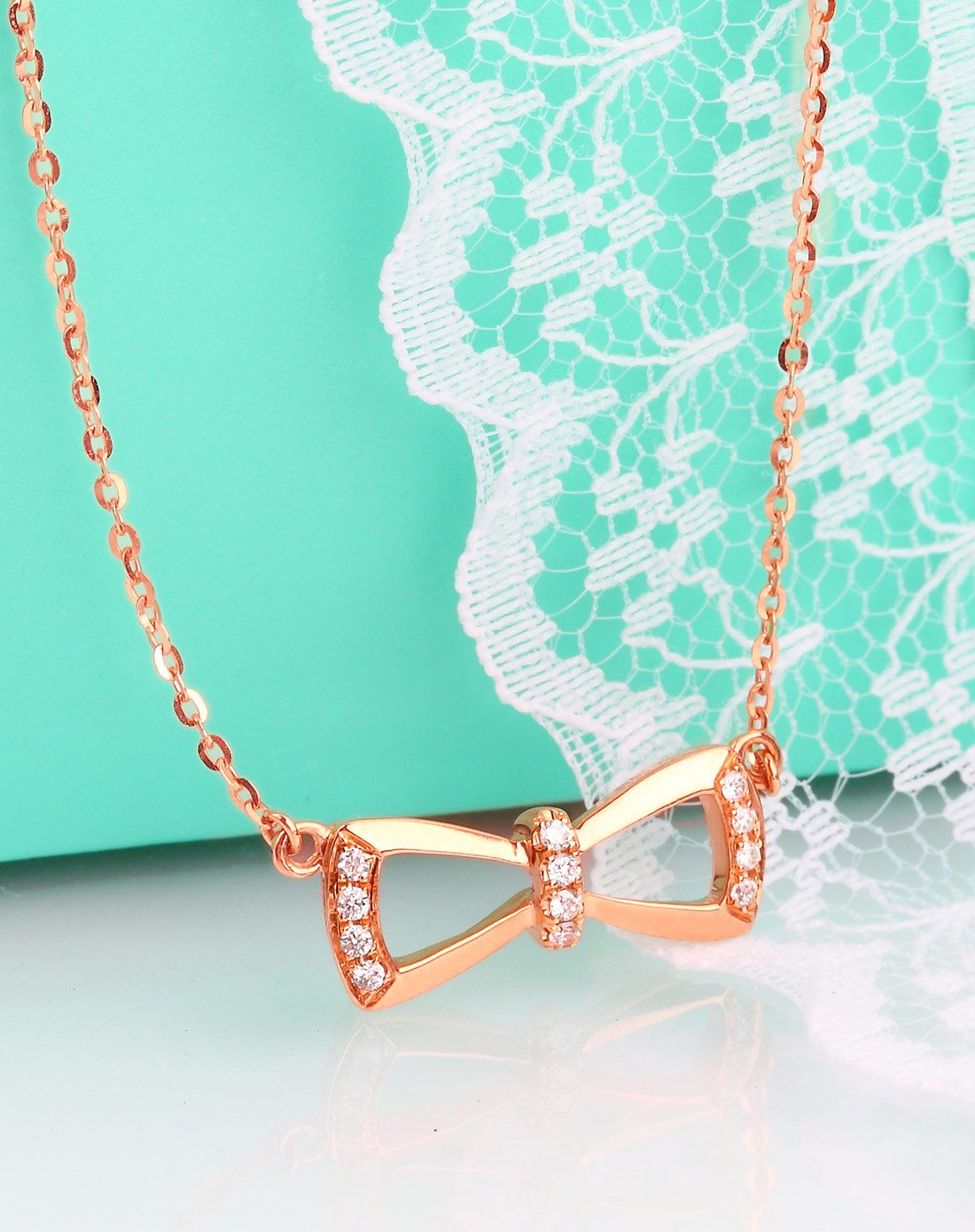 曼卡龙 18k金钻石项链【玲珑结】