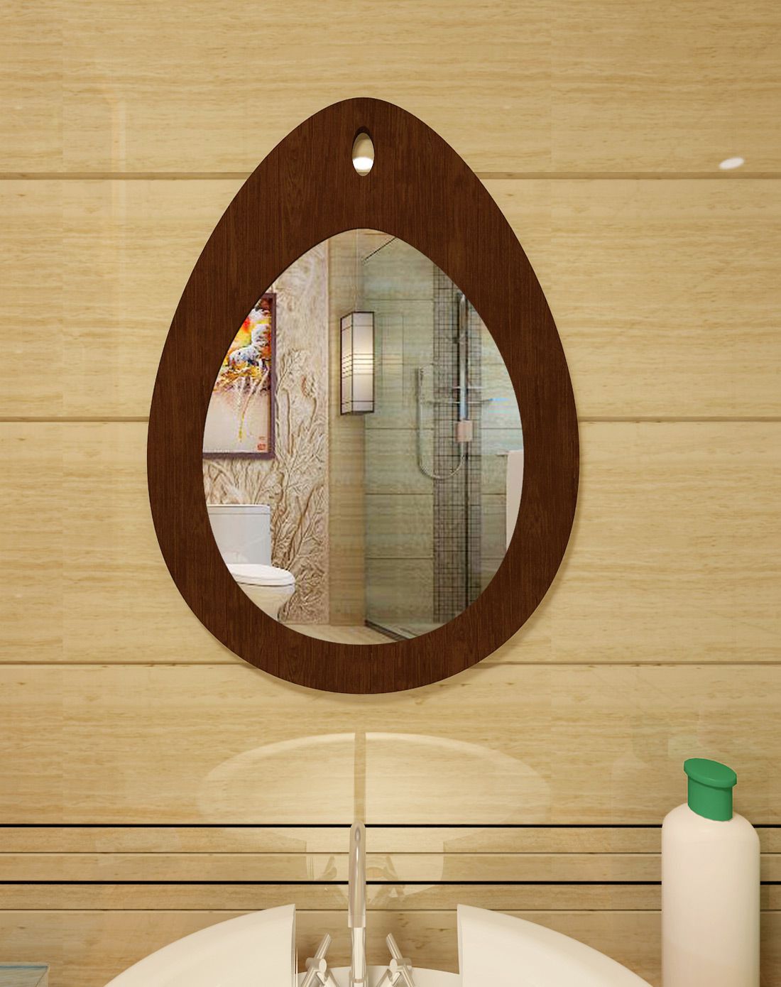 进口水滴型美妆镜 浴室墙镜子双色可选