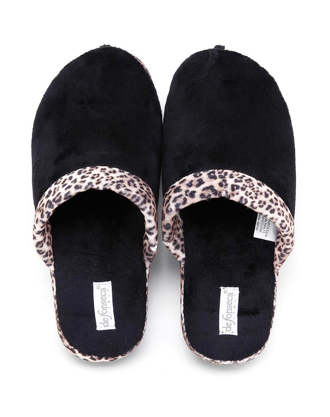 defonseca女式超轻家居棉拖鞋5kan黑色
