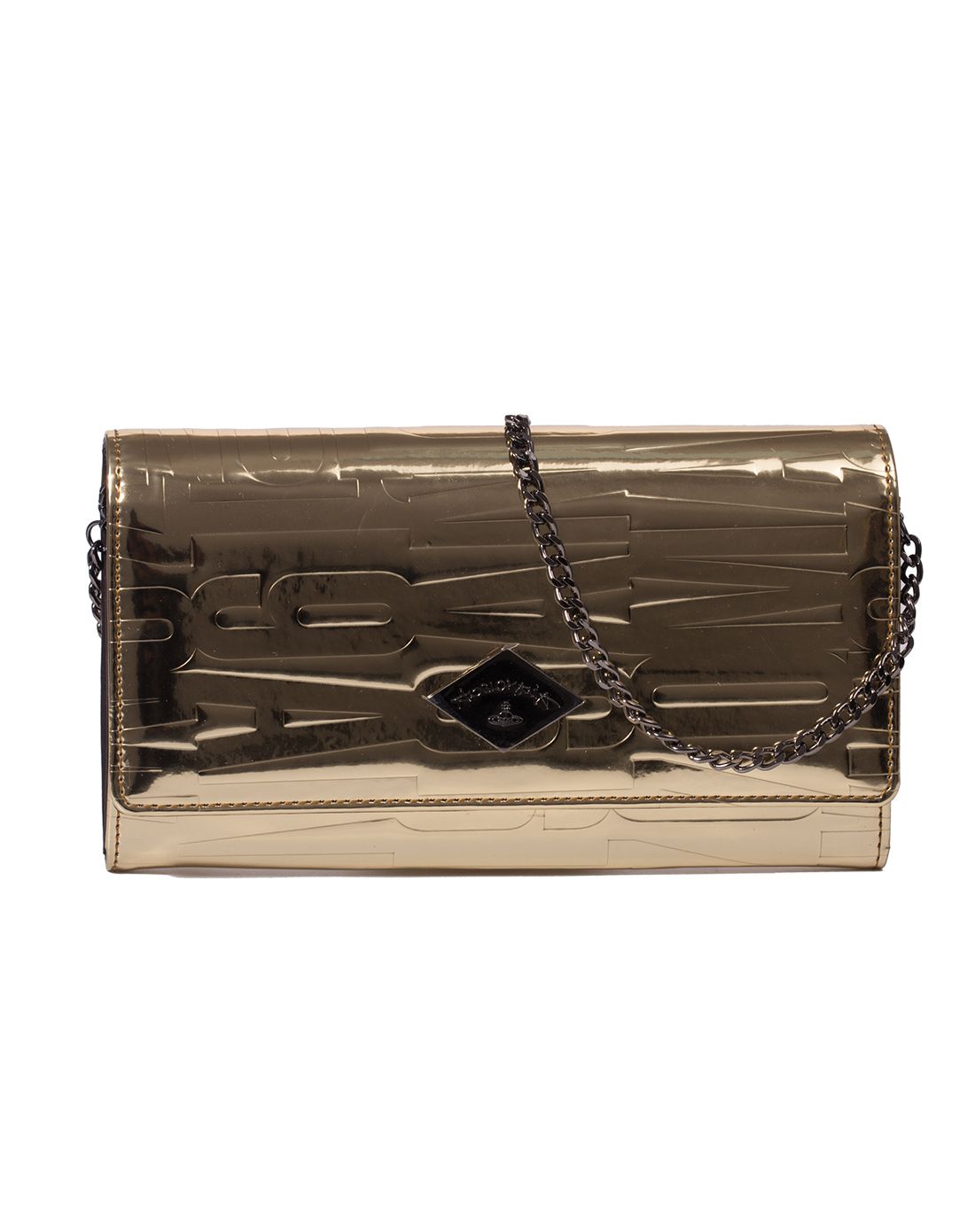 vivienne westwood国际薇薇安女士英伦风格金属感长款钱包vb321187-1