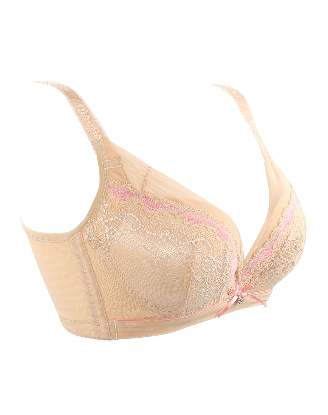 肤色5/8中厚杯蕾丝聚拢文胸